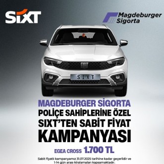 Magdeburger Sigorta'ya özel SIXT'ten sabit fiyatlı kampanya !