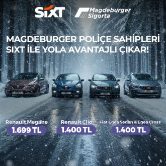 Magdeburger Sigorta'ya özel SIXT'ten sabit fiyatlı kampanya !