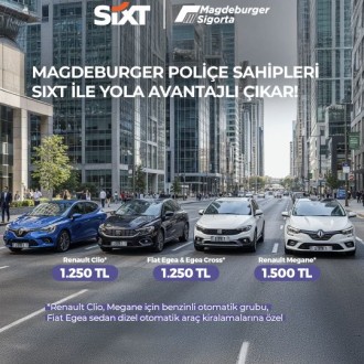 Magdeburger Sigorta'ya özel SIXT'ten sabit fiyatlı kampanya ! Magdeburger Sigorta'ya özel SIXT'ten sabit fiyatlı kampanya !